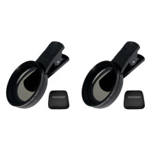 2 Sets 52mm Universal Phone Polarizer CPL Phone Camera Lens Filter Kit Compatible with and Android Smartphones