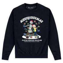 (4XL, Black) Rick And Morty Unisex Adult Christmas Sweatshirt