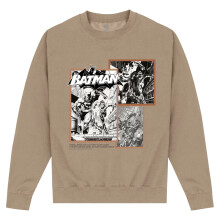 (S, Oatmeal) Batman Unisex Adult Comic Sweatshirt