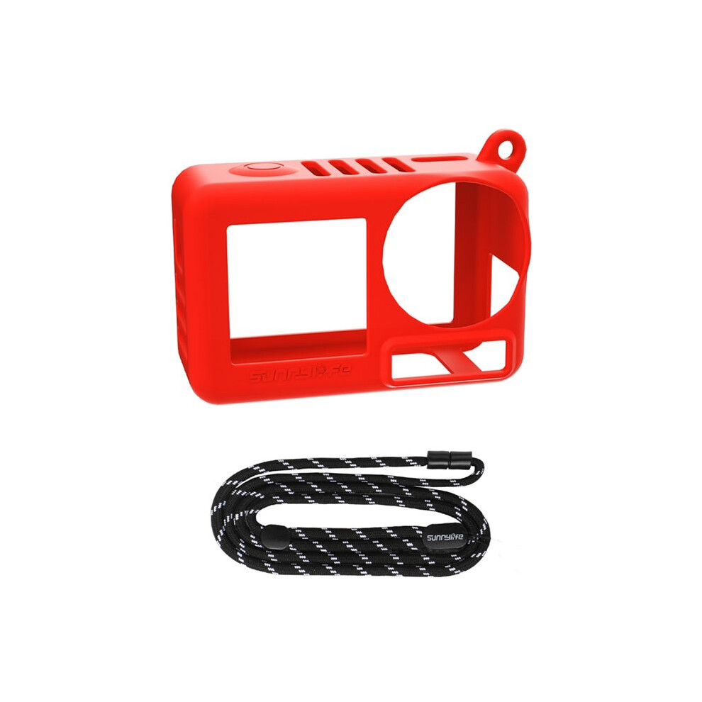 Silicone Protective Case For Osmo Action 5 Pro Scratch-Resistant Anti-Collision Camera Protector Red 4714115079023