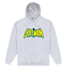 (M, Heather Grey) Batman Unisex Adult OG Logo Hoodie