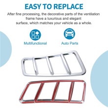 2 STÜCKE Auto Motorhaube Kühlergrill Entlüftungsauslassabdeckung für W166 GLE GLS ML GL, Chrom