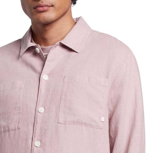 Farah (M, Pink) Farah Mens Nelson Slub Shirt 1