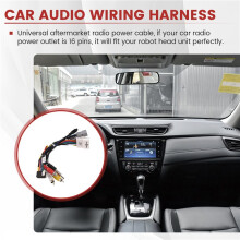 16Pin Car Audio Wiring Harness with Canbus Box for Qashqai 06-13 X-TRAIL 13-21 Stereo Installation Wire Adapter