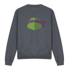 (S, Black) Teenage Mutant Ninja Turtles Unisex Adult Donatello Face Sweatshirt