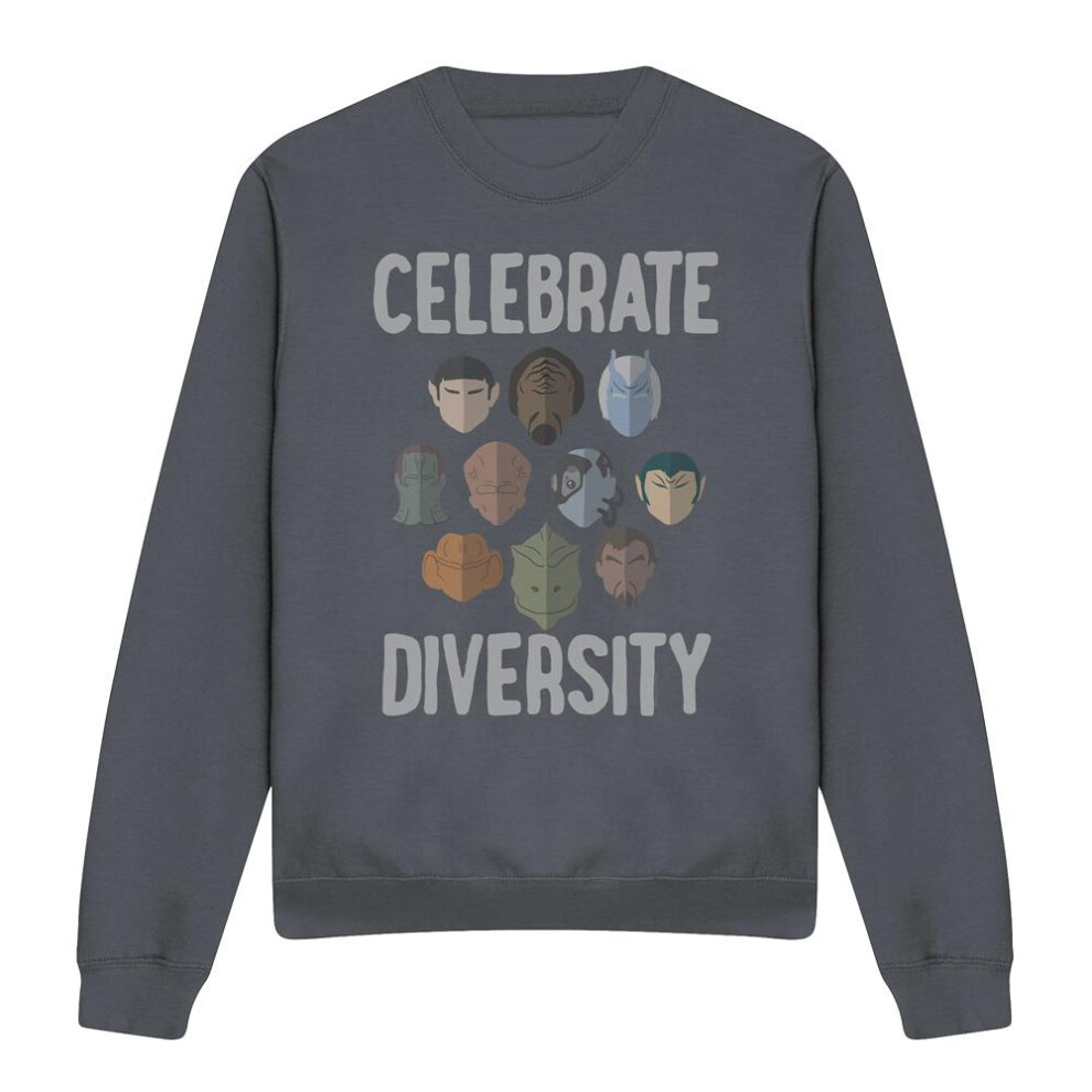 Star Trek (S, ) Unisex Adult The Celebrate Diversity Sweatshirt Black