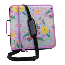Case-it Mighty Zip Tab School Zipper Binder | 3-Inch O-Rings, 600-Sheet Capacity, 5-Subject Folder