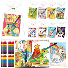 Kalysky 24 Pack Kleurboeken voor Kids Feest Favors, Bulk Kleurpotloden met Mini Kleurboeken voor Kids 4-8 8-12, Verjaardag Goodie Bags Stuffers Todd