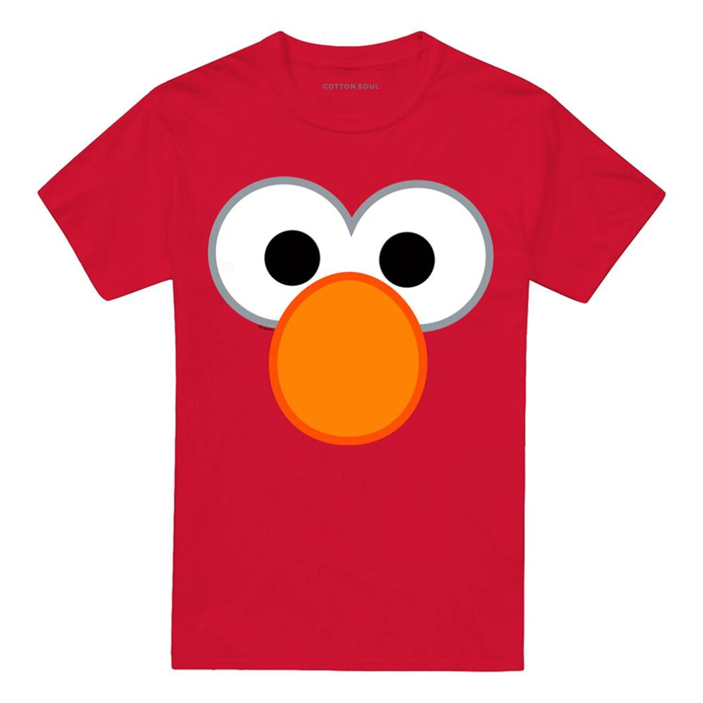Sesame Street (4Xl, ) Unisex Adult Elmo Eyes T-Shirt Red