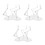 3Stk ABS Modellständer Transparent Actionfigur Halter Display Basis 10