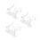 3Stk ABS Modellständer Transparent Actionfigur Halter Display Basis 5