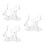 3Stk ABS Modellständer Transparent Actionfigur Halter Display Basis 9