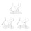 3Stk ABS Modellständer Transparent Actionfigur Halter Display Basis 7