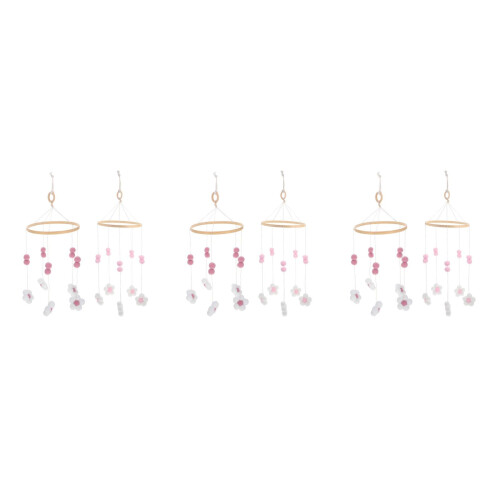 6Stk Handmade Baby Mobile Holz 2