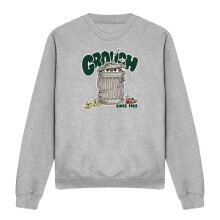 (L, Athletic Heather) Sesame Street Unisex Adult Since 1969 Oscar The Grouch Sweatshirt