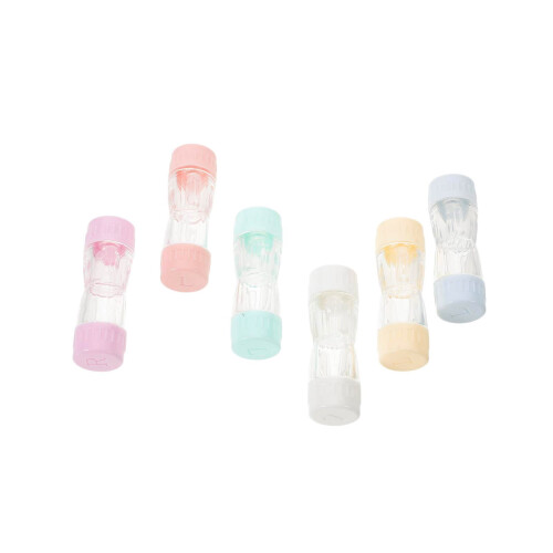 12Pièces Étuis Lentilles Double Séparation Couleurs Variées