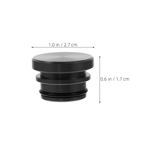 2Pièces Bouchon Allume-Cigare Noir Aluminium Résistant Eau 1