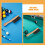 4Pièces Table De Billard En Nylon Beige Accessoires Pool 7