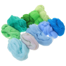 10Pièces Laine Feutrage Douce Colorée Idéale Pour Travaux Créatifs