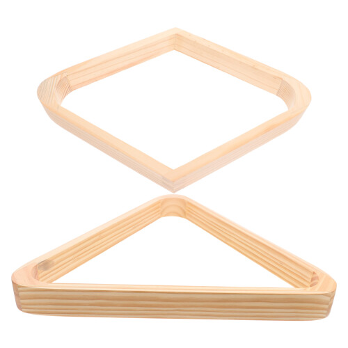 2Pièces Cadre Triangulaire En Bois Solide Pour Table De Billard Khaki