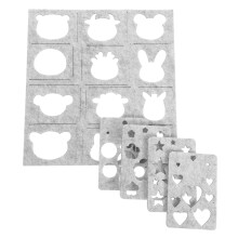 26Pièces Modèles Feutrage Laine DIY Animaux Gris Moules Créatifs