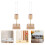 6Pièces Vase Hydroponique Verre Transparent Support Bois Rustique 9