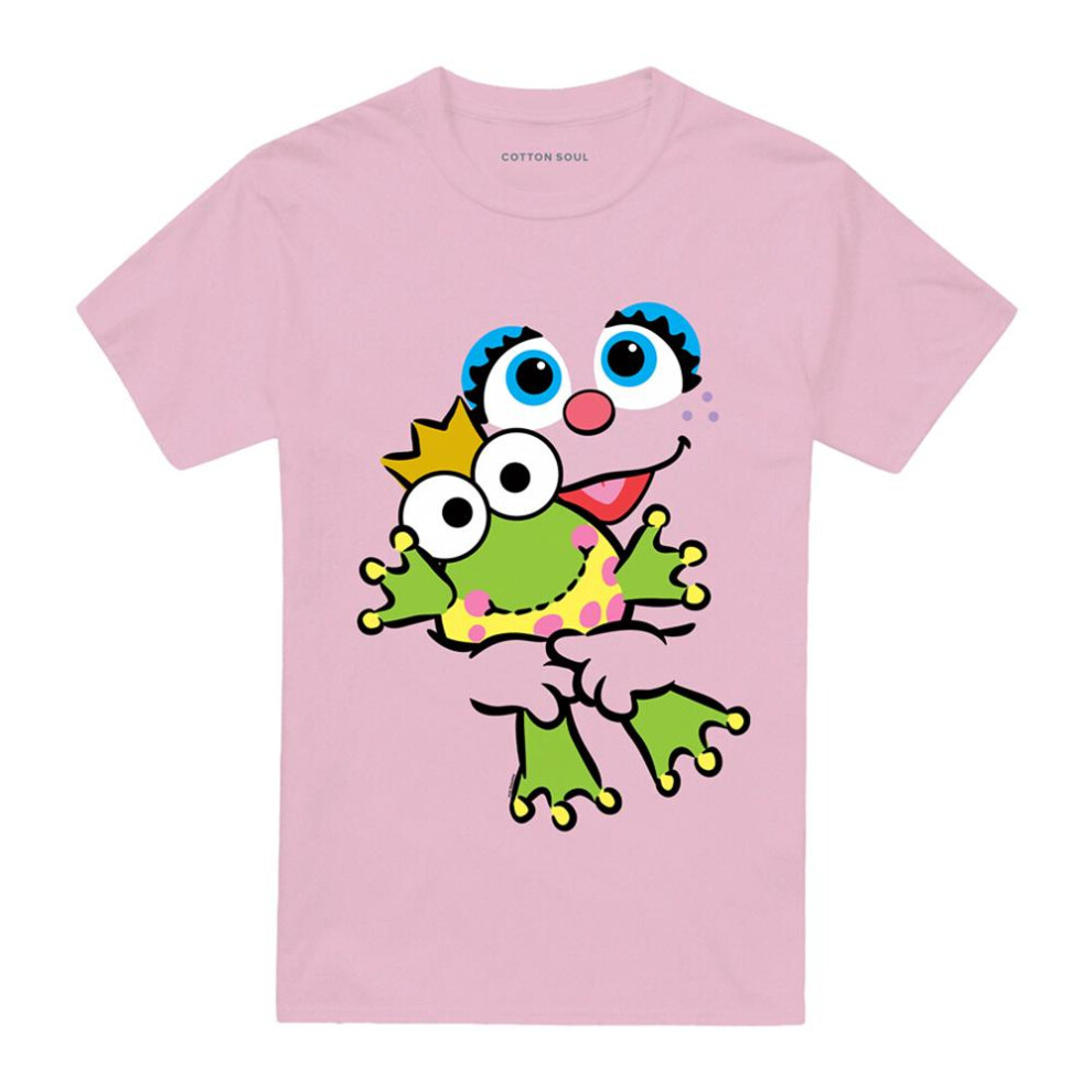 Sesame Street (3Xl, ) Unisex Adult Holding Prince Abby Cadabby T-Shirt Pink