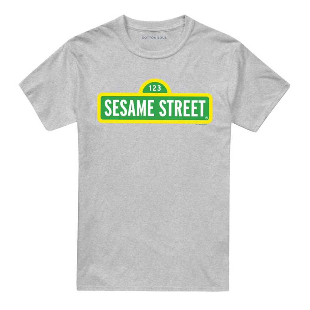 Sesame Street (Xl, Athletic) Unisex Adult Logo T-Shirt Multicoloured