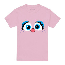 (L, Pink) Sesame Street Unisex Adult Abby Cadabby Eyes T-Shirt