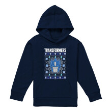 (5-6 Years, 5-6 Years, Navy/Navy) Transformers Childrens/Kids Optimus Prime Ugly Christmas Pullover Hoodie