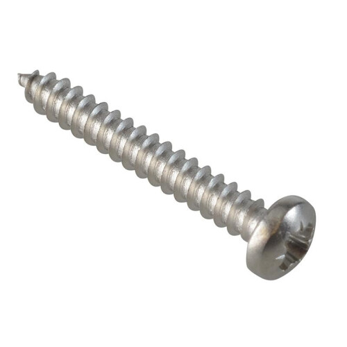Forgefix Forgefix Self-tapping Screws, Pozi, Pan Head, A2 Stainless Steel