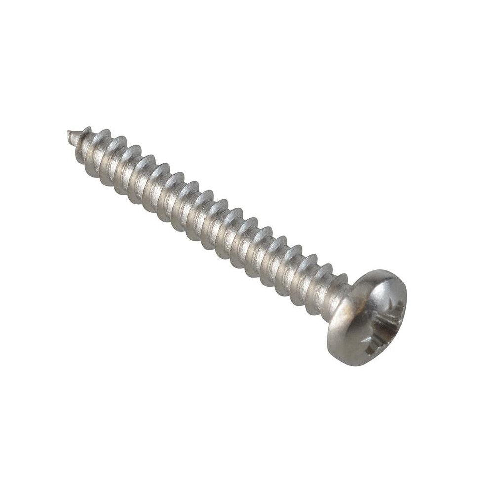 Forgefix Self-Tapping Screws, Pozi, Pan Head, A2 Stainless Steel