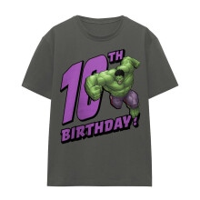 (XL, Charcoal) The Incredible Hulk Womens/Ladies 10th Birthday T-Shirt