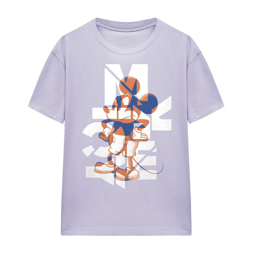 Disney Womens/Ladies Mickey Mouse Colour Fill T-Shirt Multicoloured