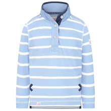 (5-6 Years, Sky) Lazy Jacks Girls Striped Pique Sweatshirt