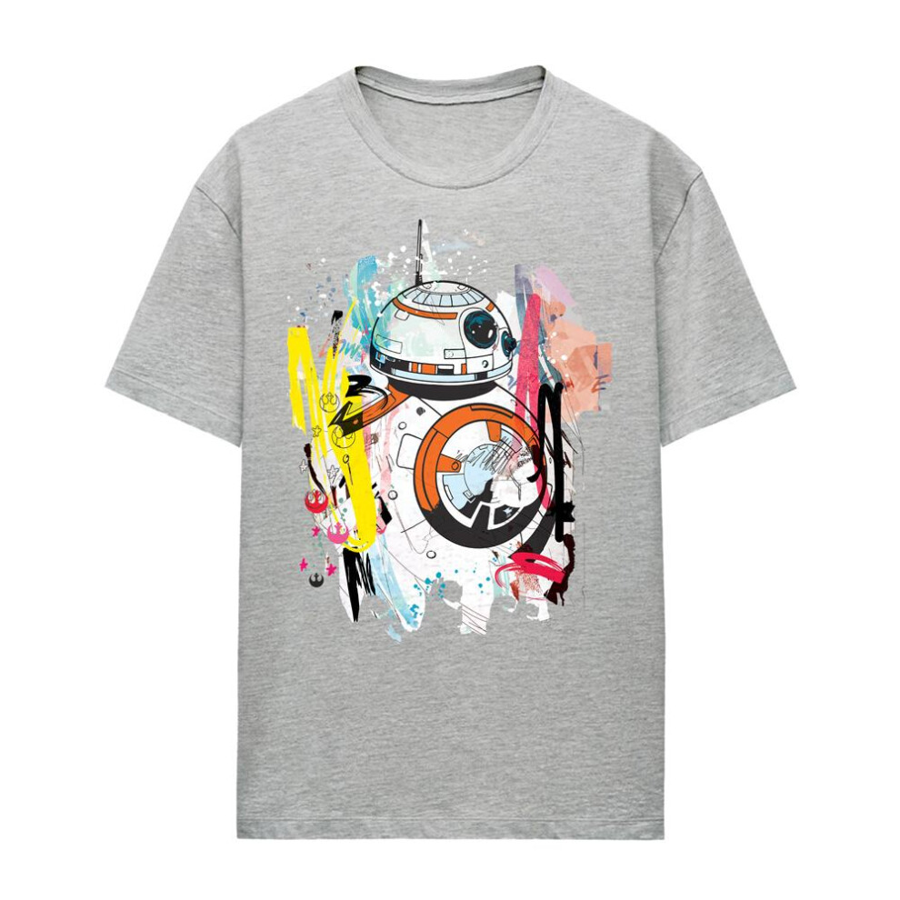 Star Wars (Xl, Athletic) Womens/Ladies Bb-8 Abstract Heather T-Shirt
