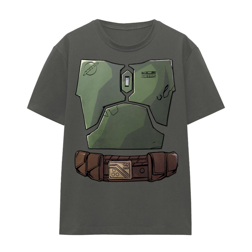 Star Wars (Xxl, Charcoal) Womens/Ladies Boba Fett Costume T-Shirt Multicoloured