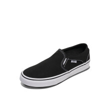 Vans Damen Asher Slip-On Schuh | Bequeme Sneakers für Alltag, Schwarz/Weiß, 9