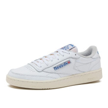Reebok Club C Vintage Tennis Sneakers voor Mannen, Casual Witte Schoenen, Maat 7 tot 15, Wit/Chalk/Vector Blauw, 7.5