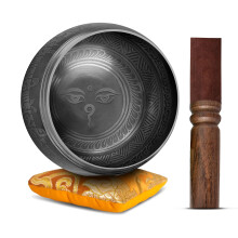 Set di Ciotole Cantanti Tibetane - 4" Facile da Usare Fatto a Mano per Meditazione e 7 Chakra
