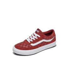 Vans Herren Brooklyn LS Schuh | Niedrigschuh Sneakers für Alltag, Gehen, Arbeit & Mode, Tonales Check Ziegelrot, 10
