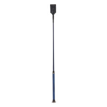 (One Size, Navy) Dublin Embossed Leather Horse Riding Whip