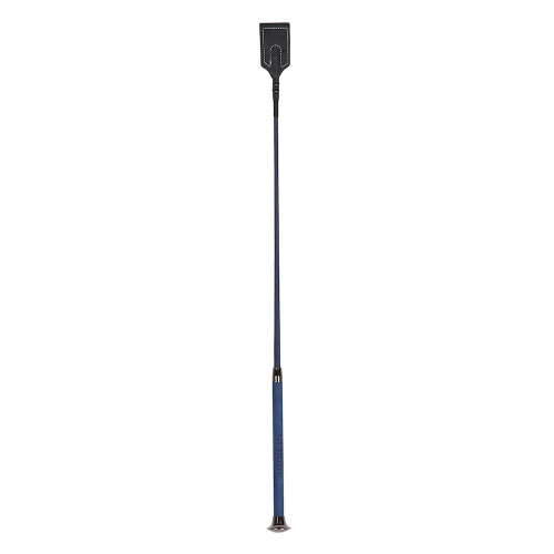 Dublin (One Size, Navy) Dublin Embossed Leather Horse Riding Whip