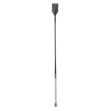 (One Size, Black) Dublin Embossed Leather Horse Riding Whip