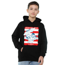 (5-6 Years, Athletic Heather) Captain America Childrens/Kids Sam Wilson American Flag Heather Hoodie