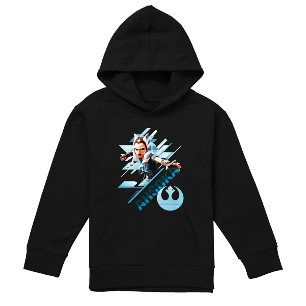 Star Wars (5-6 Years, ) Childrens/Kids Ahsoka Tano Stance Hoodie Black