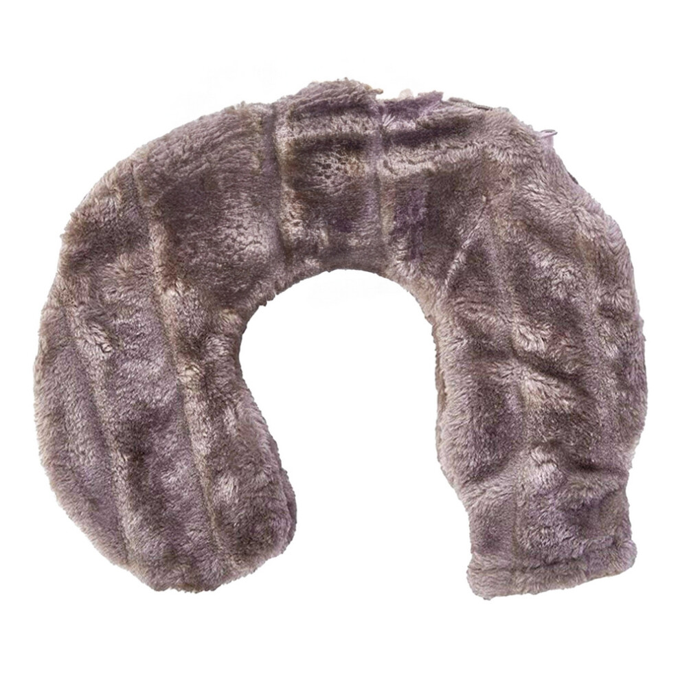 K Collection (One Size, Charcoal) Plain 1.1L Fluffy Neck & Shoulder Hot Water Bottle