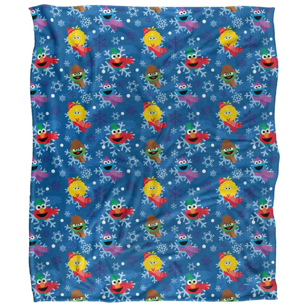 Sesame Street Silky Snowflake Supersoft Blanket Multicoloured