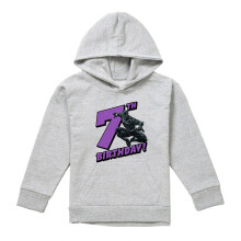 (7-8 Years, Athletic Heather) Black Panther Childrens/Kids Heather 11th Birthday Pullover Hoodie