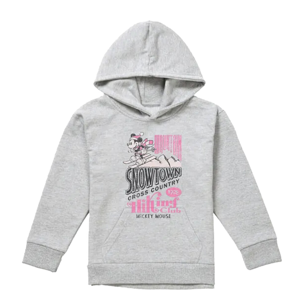 Disney (9-11 Years, Athletic Heather) Childrens/Kids Snowtown Ski Mickey Mouse Heather Hoodie